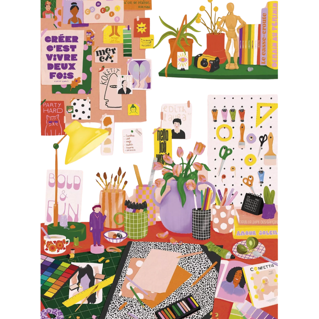 Puzzle 500 pièces - Du feutre sur les mains