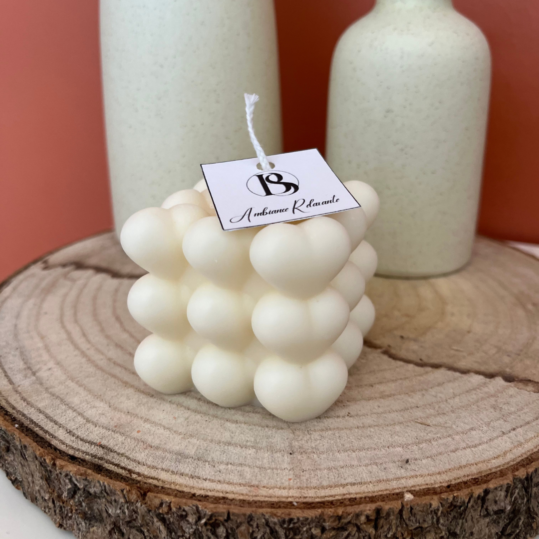 Bougie Cube de Coeurs