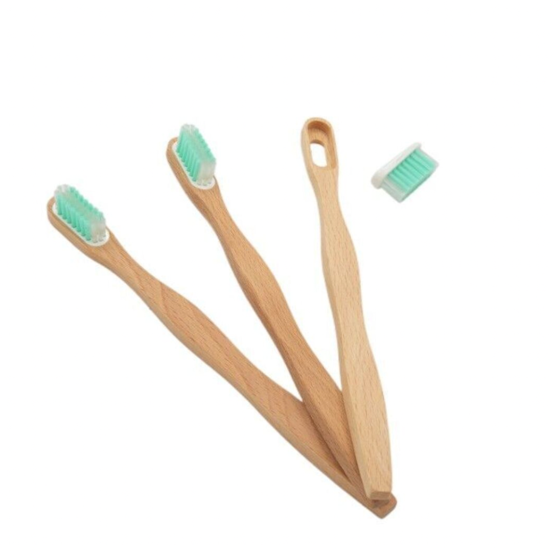 Brosse à dents en bois - Tête amovible