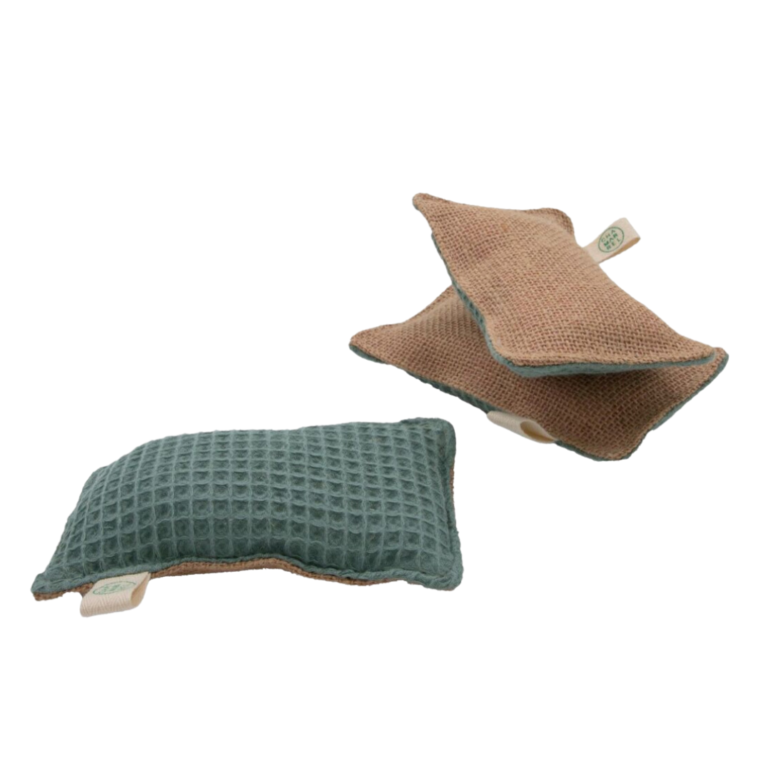 Eponge lavable en coton bio "grattante"