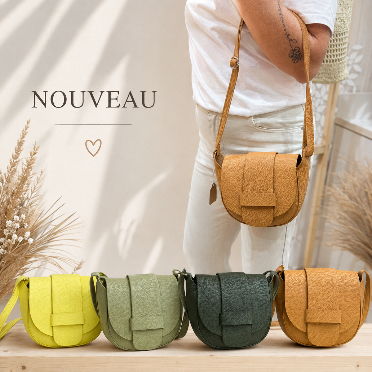 Sac en cuir - Camel