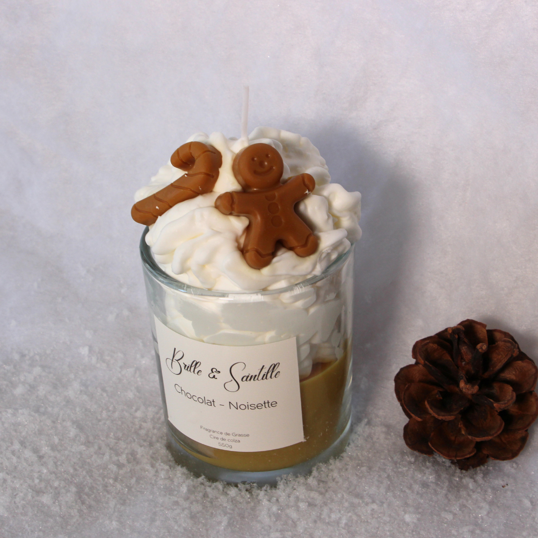 Bougie Chocolat Noisette - Brille & Scintille