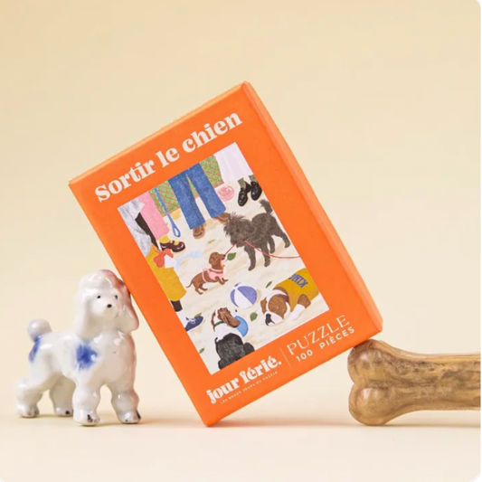 Puzzle 100 pièces - Sortir le chien