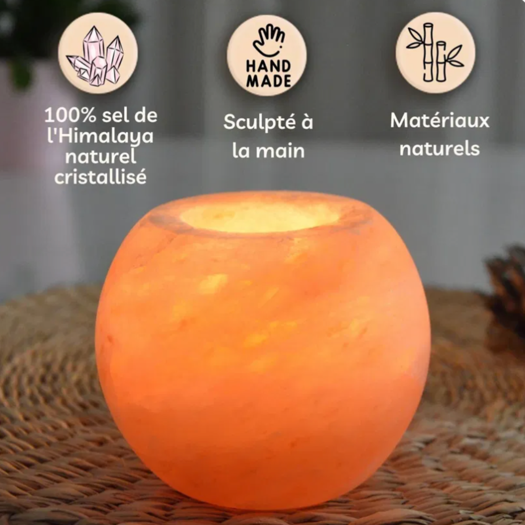 Bougeoir Sel de l'Himalaya - Sphère 900g