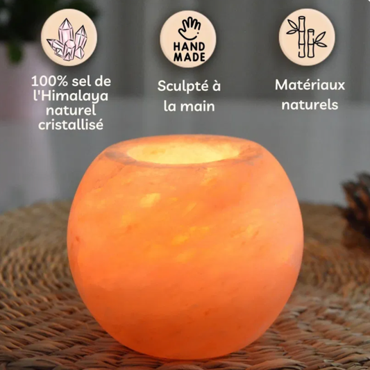 Bougeoir Sel de l'Himalaya - Sphère 900g