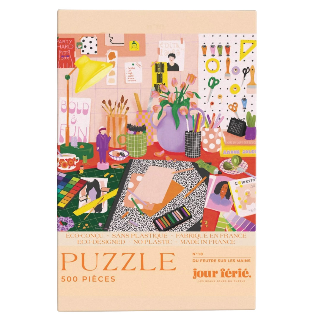 Puzzle 500 pièces - Du feutre sur les mains
