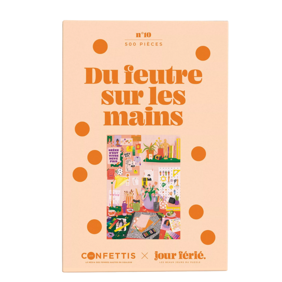 Puzzle 500 pièces - Du feutre sur les mains