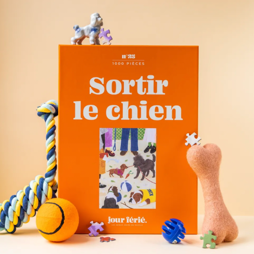 Puzzle 1000 pièces - Sortir le chien