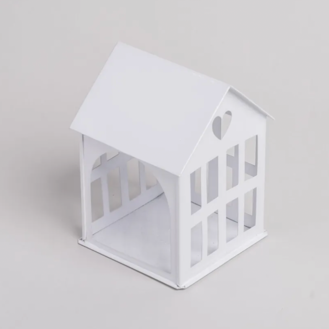 Petite Maison en métal Blanche