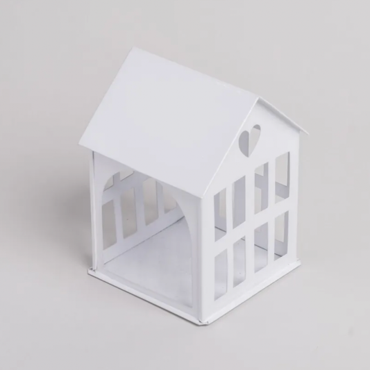 Petite Maison en métal Blanche