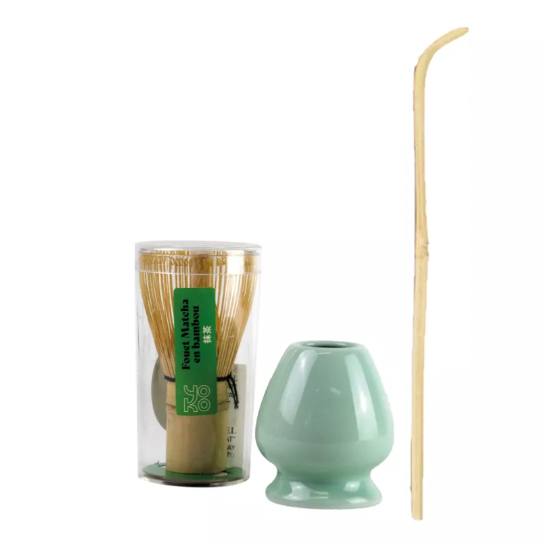 Kit Matcha Vert - Fouet support et spatule