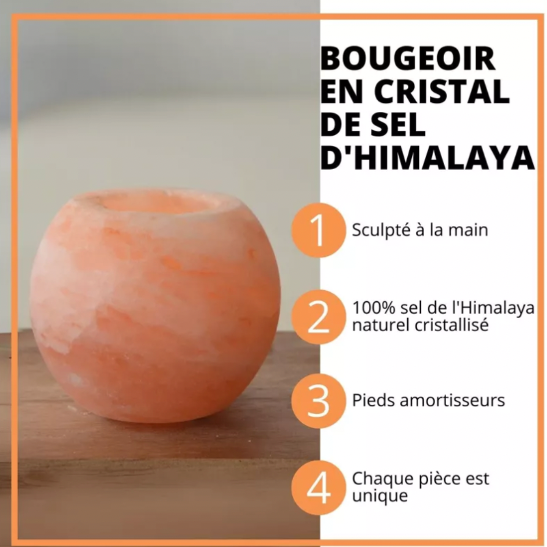 Bougeoir Sel de l'Himalaya - Sphère 900g