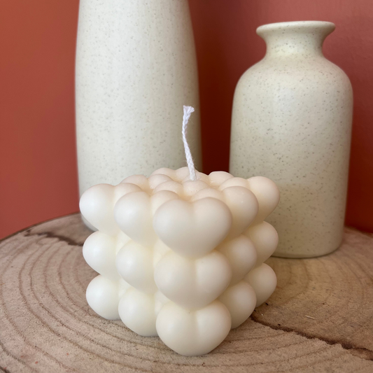 Bougie Cube de Coeurs