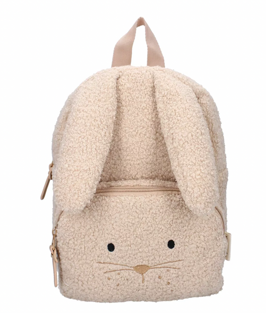 Sac à dos Lapin bouclette beige