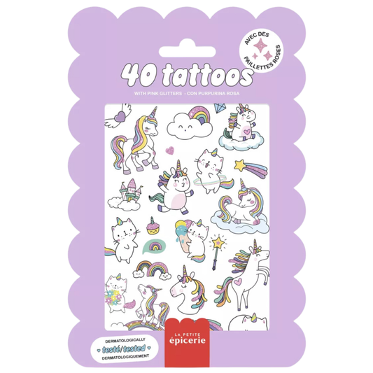 Pochette de tattoos - Licornes
