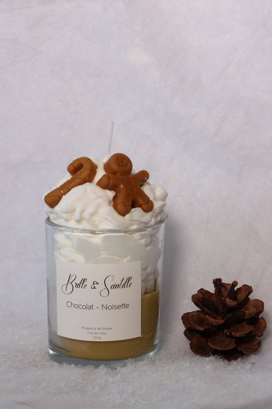 Bougie Chocolat Noisette - Brille & Scintille